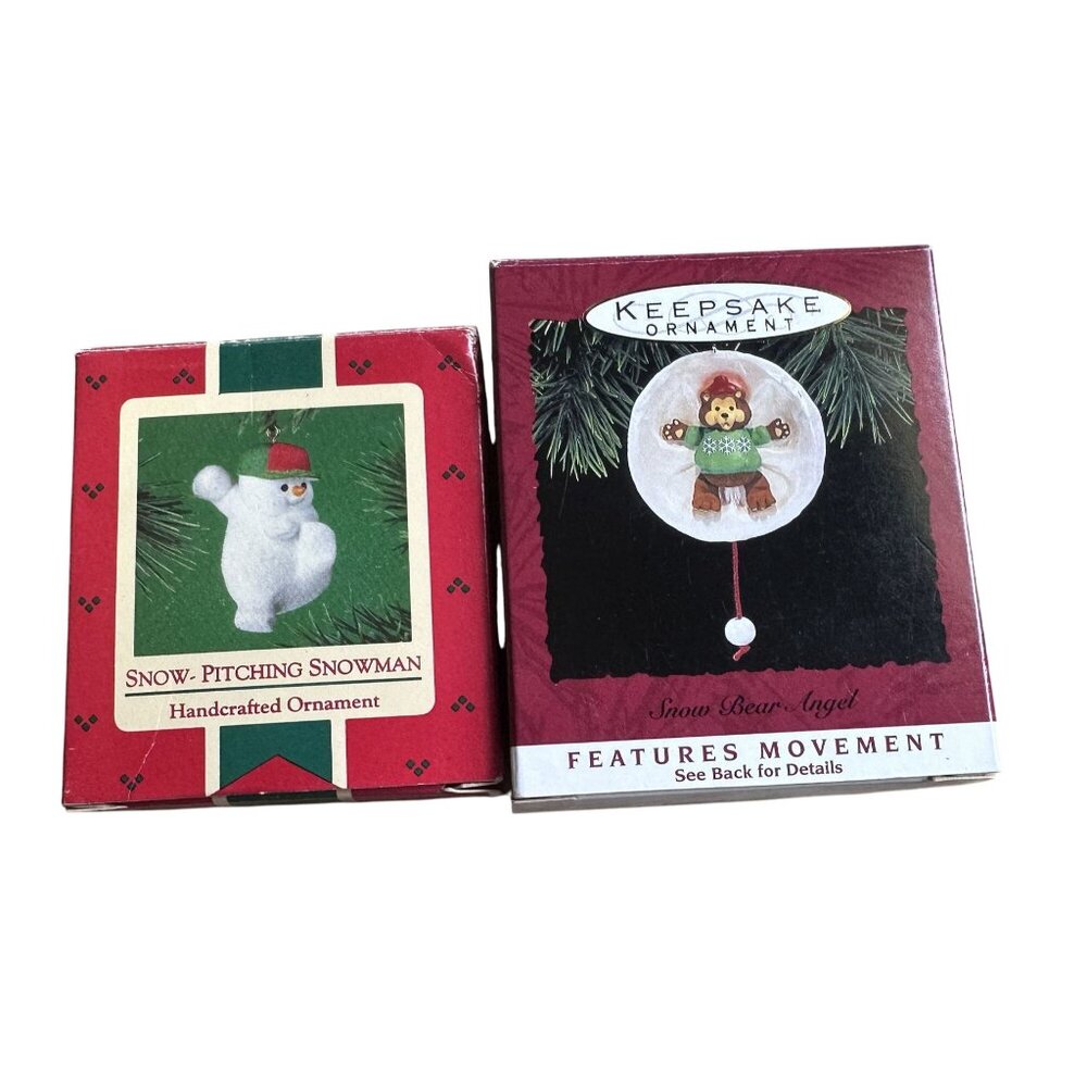 Vintage Hallmark Hallmark Ornament, Snow Bear Angel 1993 Christmas Ornament
